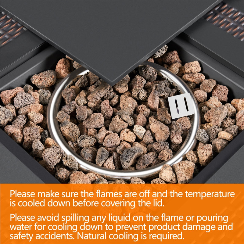 Red Barrel Studio® 25'' H x 28'' W Steel Propane Outdoor Fire Pit Table & Reviews Wayfair